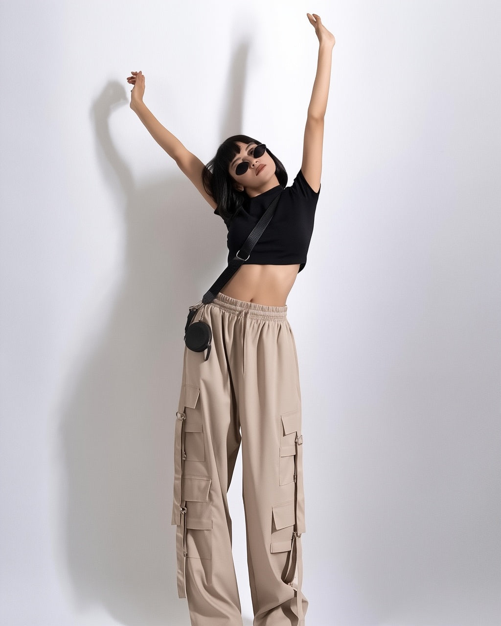 Beige Cargo Pants